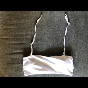 White Bandeau Swim Top